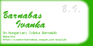 barnabas ivanka business card