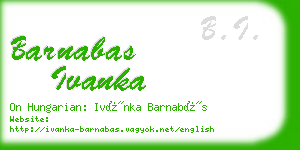 barnabas ivanka business card